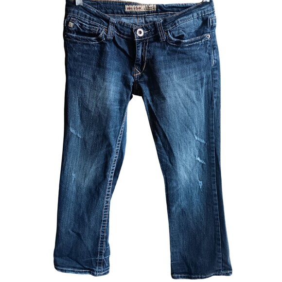 Big Star Sweet Low Rise Womens Blue Denim Jeans Size 28 Embroidered Back Pockets - Picture 1 of 5